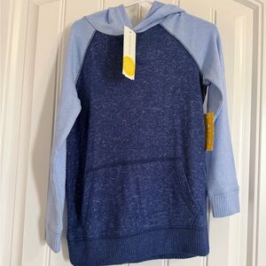 Light Blue & Navy Raglan Hoodie